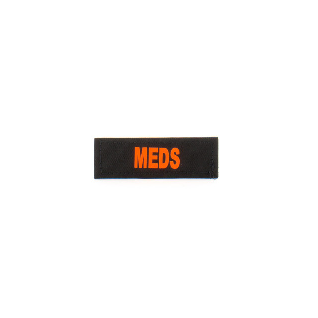 Eleven 10 E10-7003-MEDS-BLK/ORG 1x3 Med Name Tape Patch Eleven 10 E10-7003-MEDS-BLK/ORG 1x3 Med Name Tape Patch