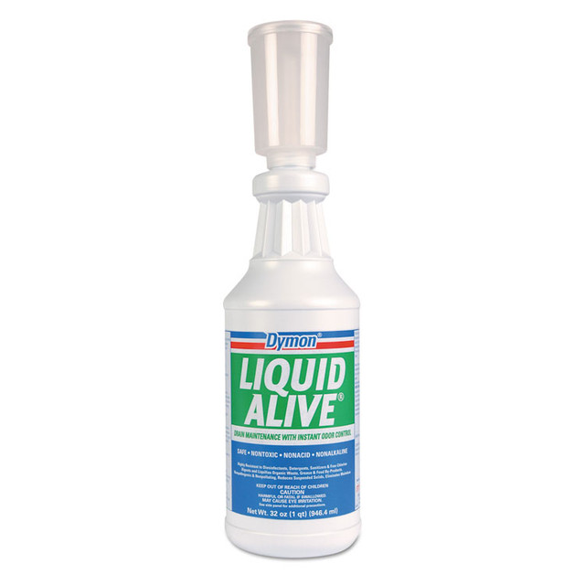 ITW PRO BRANDS Dymon® 23332 LIQUID ALIVE Enzyme Producing Bacteria, 32 oz. Bottle, 12/Carton