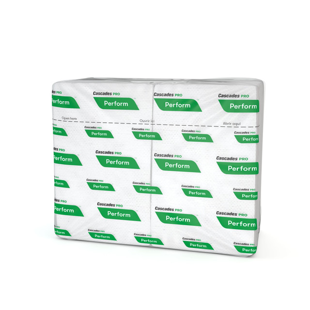 CASCADES TISSUE GROUP T410 Cascades PRO Perform Interfold Napkins for Tandem, 1-Ply, White, 376 Napkins Per Sleeve, 16 Sleeve Per Pack
