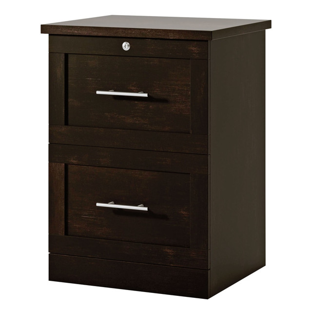 Keeping your important documents organized and secure is easy with the Realspace 2-Drawer Vertical File Cabinet. This file unit is made from strong and durable engineered wood and features a locking top drawer that is ideal for sensitive documents. The cabinet offers ball bearings to help the drawers glide smoothly, and the full-extension drawer design means you will easily be able to reach files in the back.  Engineered wood.  2 drawers with ball bearings and full-extension slides. Hang rails accommodate letter- and legal-size files.  Top drawer features a key lock.  Weight capacity per drawer tested to support 20 lb.  Assembly required.  Tested to meet ANSI/BIFMA Performance Standards - Manufacturer testing has been conducted on this product to meet specific performance requirements and safety standards set forth by the American National Standards Institute (ANSI) and the Business and Institutional Furniture Manufacturers.