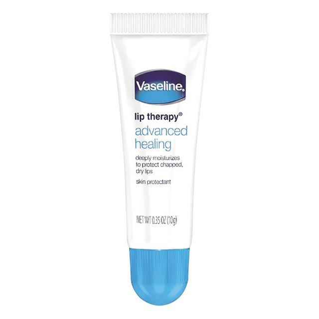 DIVERSEY 75000CT Vaseline Lip Therapy Advanced Lip Balm, 0.35 Oz, Case Of 72 Tubes