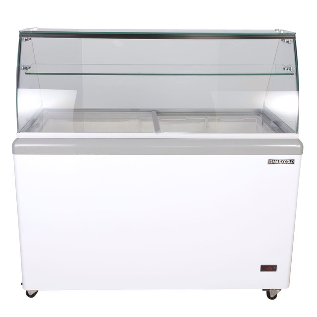 GREENFIELD WORLD TRADE INC. Edgecraft MXDC-8  Maxx Cold Commercial Ice Cream Dipping Cabinet, 13.8 Cu. Ft., White