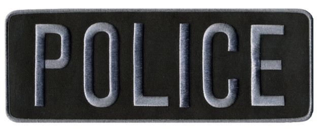Hero's Pride 5251 POLICE Back Patch - Gray/Black - 11''x4'' Hero's Pride 5251 POLICE Back Patch - Gray/Black - 11''x4''