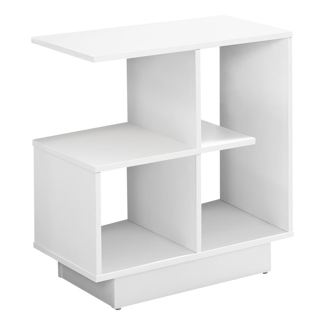 MONARCH PRODUCTS I 2096 Monarch Specialties Myron Accent Table, 24inH x 23-1/2inW x 11-1/2inD, White