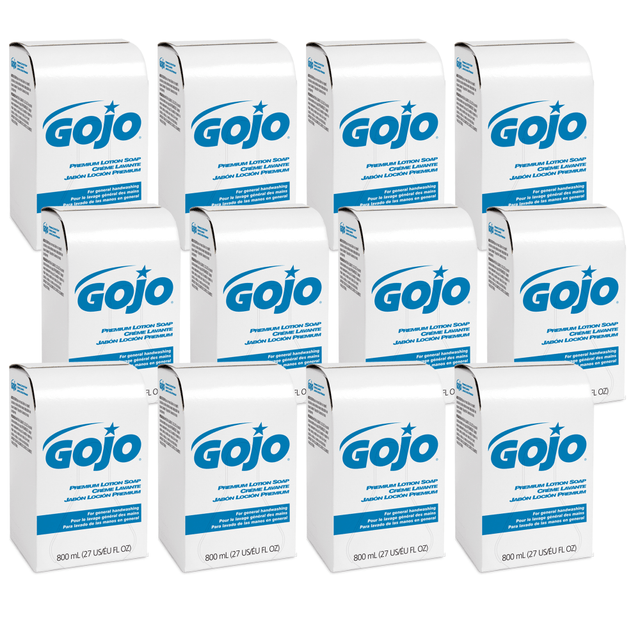 GOJO INDUSTRIES INC 9106-12 GOJO Premium Lotion Hand Soap Refills, Waterfall Fragrance, 800 mL, Case Of 12 Refills GOJO INDUSTRIES INC 9106-12 GOJO Premium Lotion Hand Soap Refills, Waterfall Fragrance, 800 mL, Case Of 12 Refills