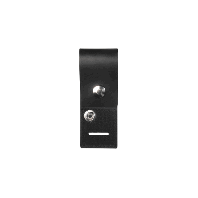 Boston Leather 5467-2-GLD Epaulet Mic Holder 1 3/4 X 7 1/2, Snap, Slot, Hook And Loop