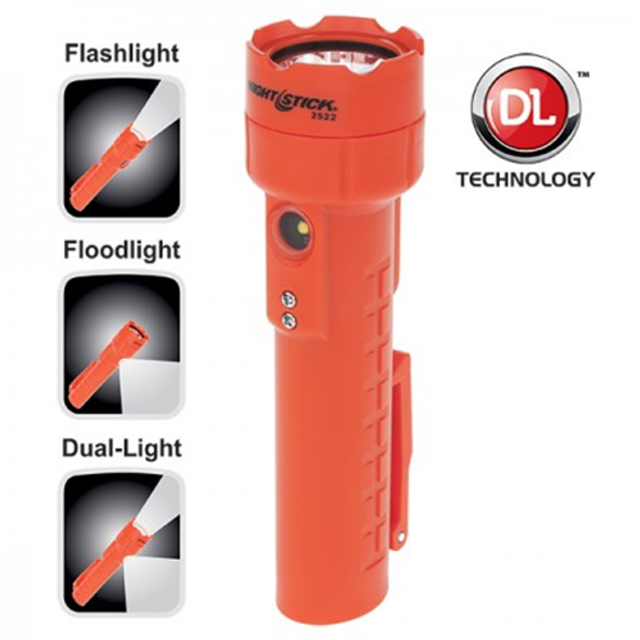 Nightstick NSR-2522RM Rechargeable Dual-Light Flashlight w/Dual Magnets
