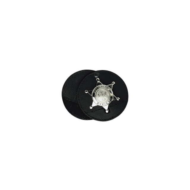 Boston Leather 5889S-1 Circle Badge Holder, Hook and Loop Closure Boston Leather 5889S-1 Circle Badge Holder, Hook and Loop Closure