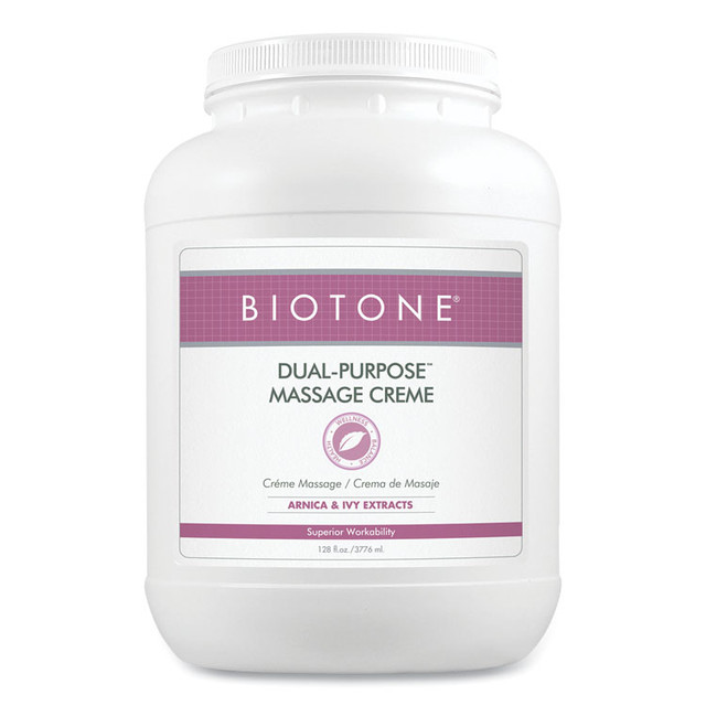 BIOTONE DPC1G Dual-Purpose Massage Creme, 1 gal Jar, Unscented