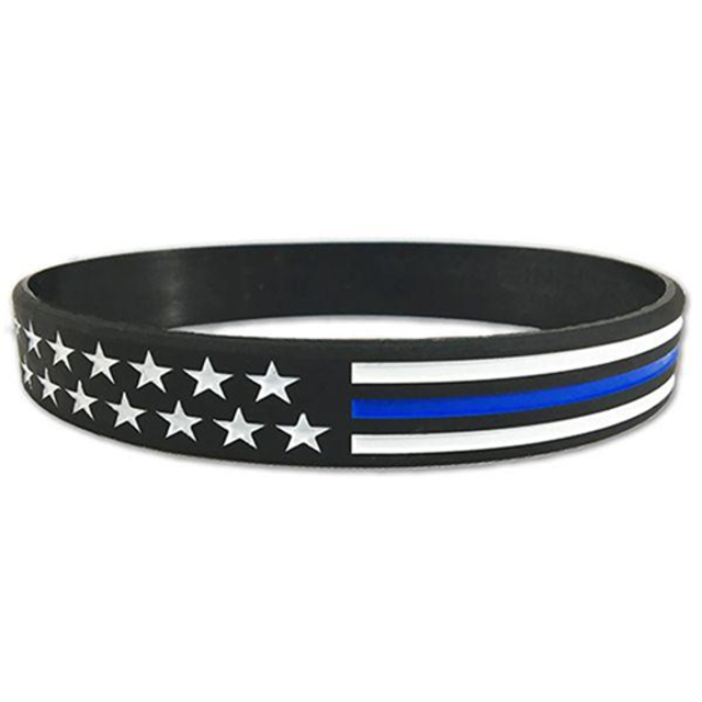 Thin Blue Line TBL-AM-BR-9 Thin Blue Line American Flag Bracelet