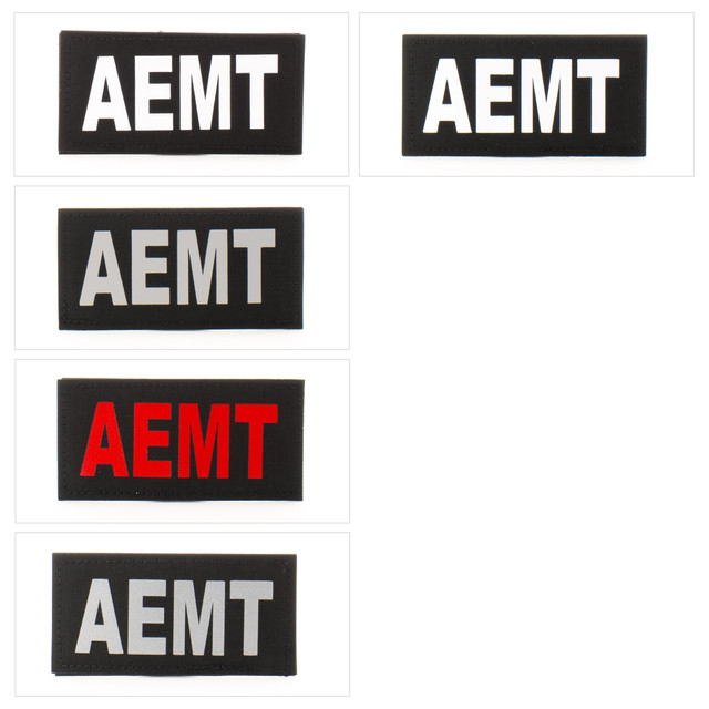 Eleven 10 E10-7001-AEMT-BLK/GLO 2x4 Med ID Patch Eleven 10 E10-7001-AEMT-BLK/GLO 2x4 Med ID Patch