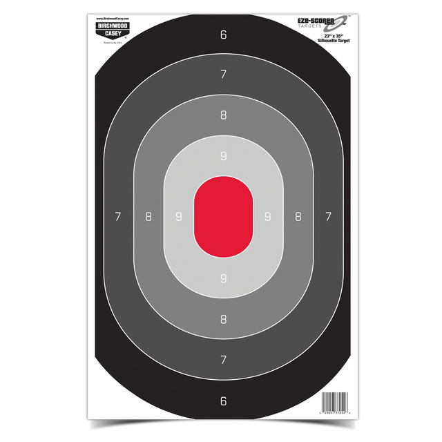 Birchwood Casey BC-37053 Eze-Scorer 23 x 35 Silhouette Oval Target, 5 Targets