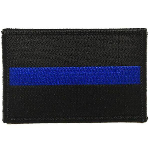 Thin Blue Line TBL-BLACK-P-SEW Thin Blue Line, Black Background Patch, 2 x 3 Inches, Sew On Thin Blue Line TBL-BLACK-P-SEW Thin Blue Line, Black Background Patch, 2 x 3 Inches, Sew On
