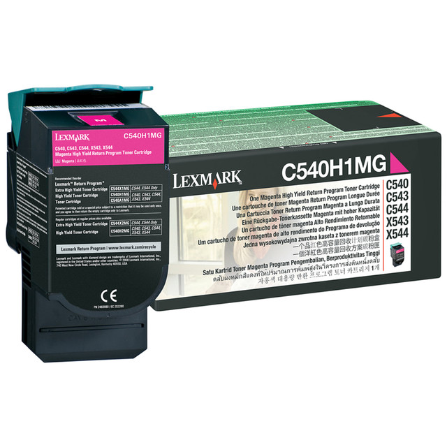 LEXMARK INTERNATIONAL, INC. Lexmark C540H1MG  C540H1MG Return Program Magenta Toner Cartridge