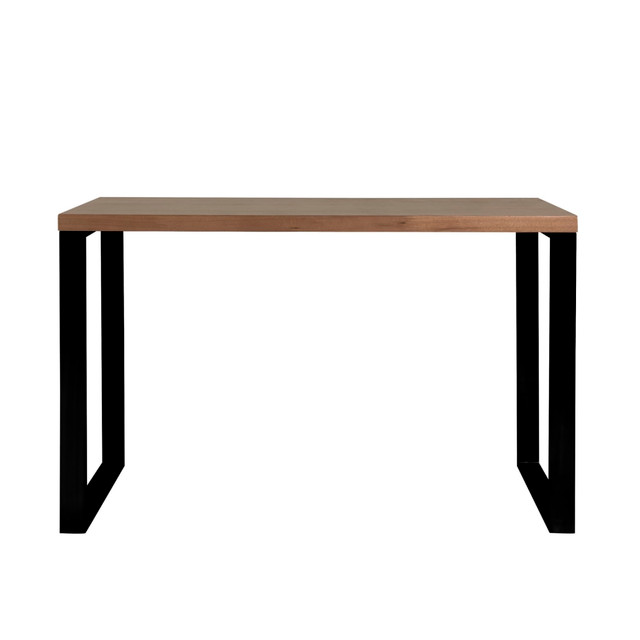 EURO STYLE, INC. 90481-WAL Eurostyle Dillon 48inW Writing Desk, Walnut/Matte Black