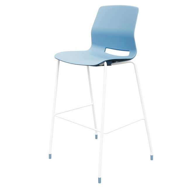 KENTUCKIANA FOAM INC 2700BR-WH-35 KFI Studios Imme Stacking Bar Stool, 44inH, Sky Blue/White