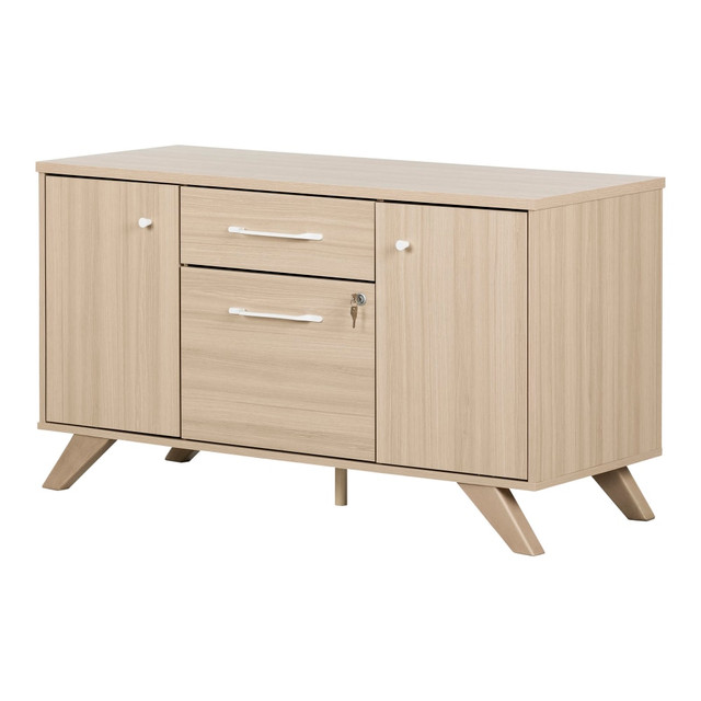 SOUTH SHORE IND LTD South Shore 13301  Helsy 47-3/4inW x 18-1/2inD Lateral 2-Drawer File Cabinet Credenza, Soft Elm