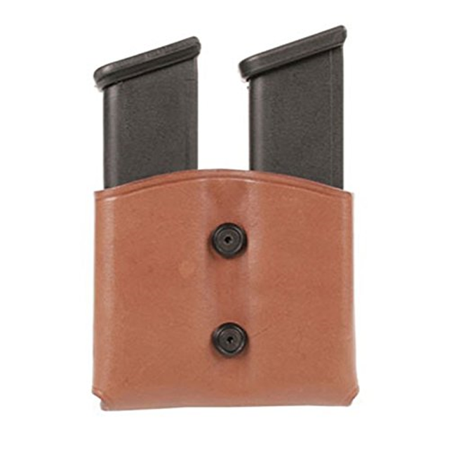 BLACKHAWK! 420901BN Leather Double Stack Mag Pouch BLACKHAWK! 420901BN Leather Double Stack Mag Pouch