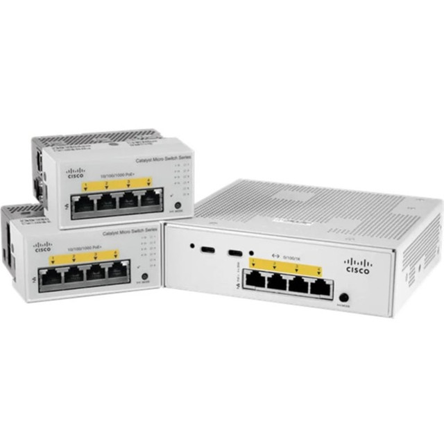 CISCO CMICR-4PS Catalyst CMICR-4PS Ethernet Switch - 4 Ports - 2 Layer Supported - Modular - 2 SFP Slots - 60 W PoE Budget - Optical Fiber, Twisted Pair - PoE Ports - Wall Mountable CISCO CMICR-4PS Catalyst CMICR-4PS Ethernet Switch - 4 Ports - 2 Layer Supported - Modular - 2 SFP Slots - 60 W PoE Budget - Optical Fiber, Twisted Pair - PoE Ports - Wall Mountable