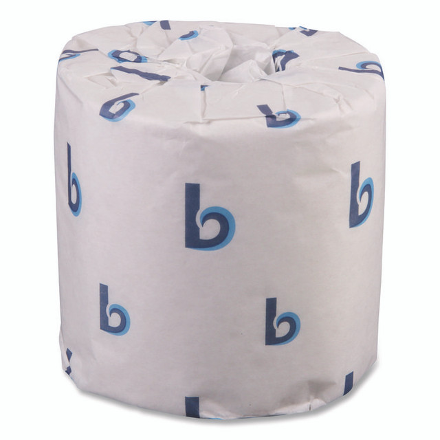 BOARDWALK 6144 Two-Ply Toilet Tissue, Septic Safe, White, 400 Sheets/Roll, 96 Rolls/Carton