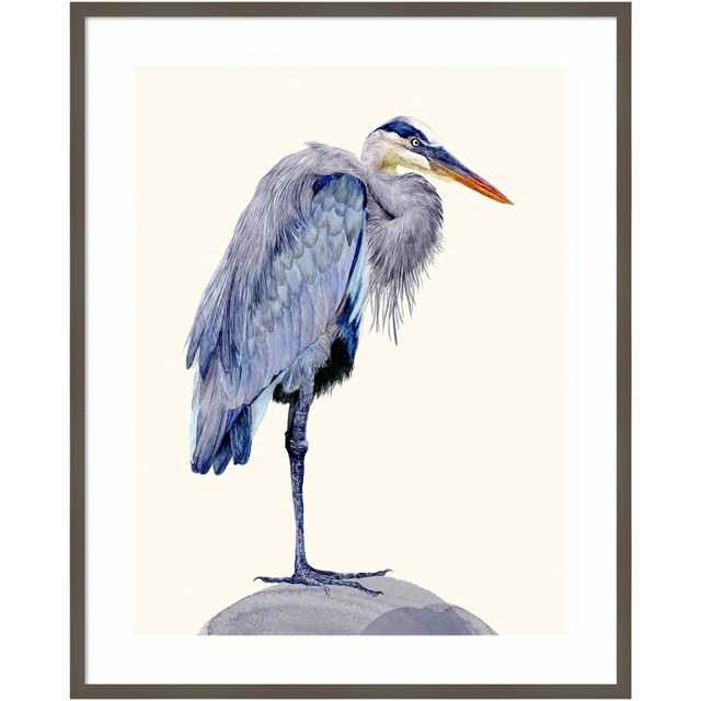 UNIEK INC. Amanti Art A42705534078  Heron Study II by Melissa Wang Wood Framed Wall Art Print, 41inH x 33inW, Gray