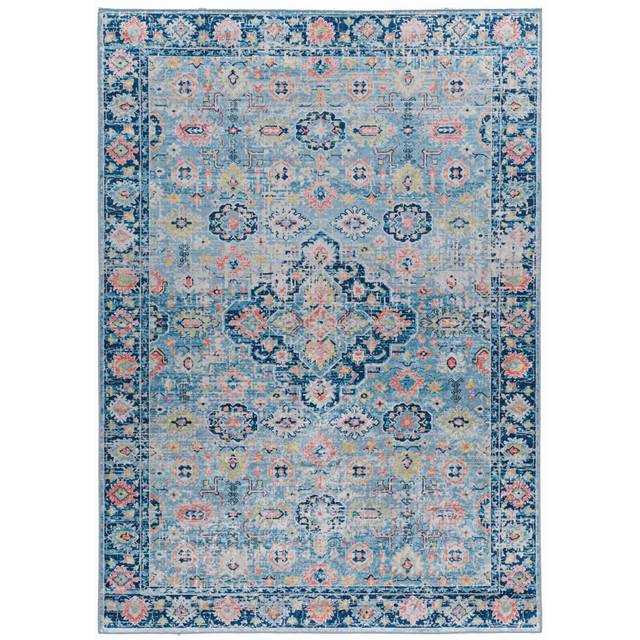 LINON HOME DECOR PRODUCTS, INC RUGEM1857 Linon Innova Area Rug, 5ft x 7ft, Cero Blue/Ivory LINON HOME DECOR PRODUCTS, INC RUGEM1857 Linon Innova Area Rug, 5ft x 7ft, Cero Blue/Ivory