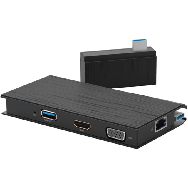 VISIONTEK 901200 VT100 Universal USB 3.0 Portable Dock - USB 3.0 Docking Station - Ports: 2x USB 3.0 - Network (RJ-45) - HDMI - VGA - SD Card - Windows / Mac including Apple M1 - DisplayLink VISIONTEK 901200 VT100 Universal USB 3.0 Portable Dock - USB 3.0 Docking Station - Ports: 2x USB 3.0 - Network (RJ-45) - HDMI - VGA - SD Card - Windows / Mac including Apple M1 - DisplayLink