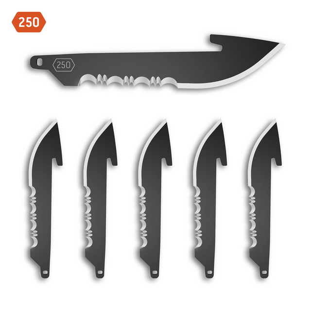 Outdoor Edge RRUS25-6C 2.5 UTILITY W/ SERRATIONS BLADE PACK (6 Blades)