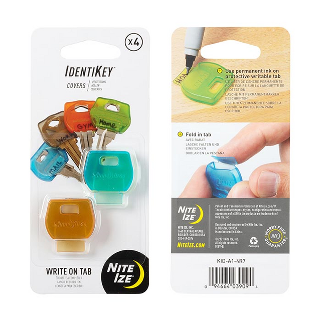 Nite-Ize KID-A1-4R7 IdentiKey Covers - 4 Pack - Assorted