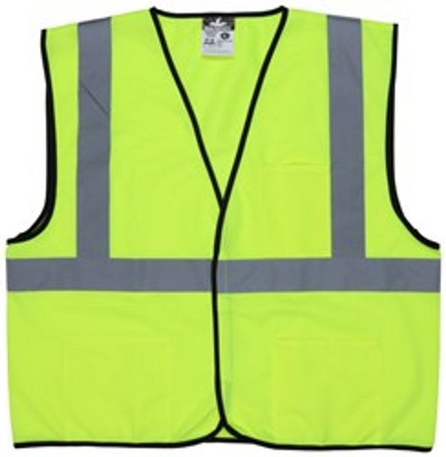 MCR Safety VCL2SLM Class 2 Solid Lime Safety Vest