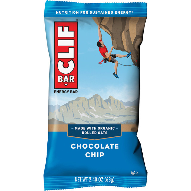 CLIF BAR AND COMPANY 160004 CLIF Bar Chocolate Chip Energy Bars, 2.4 Oz, Box Of 12 Bars CLIF BAR AND COMPANY 160004 CLIF Bar Chocolate Chip Energy Bars, 2.4 Oz, Box Of 12 Bars