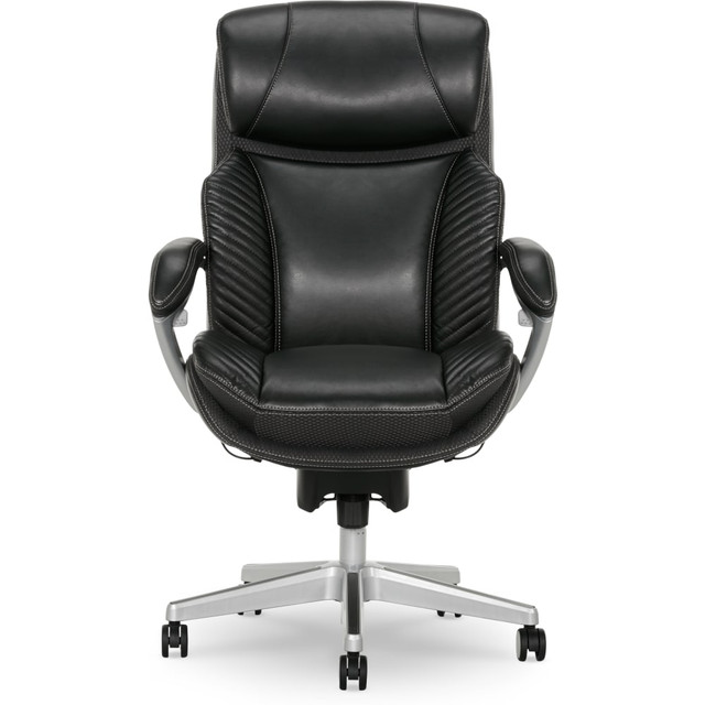 OFFICE DEPOT 52188-BLK Serta iComfort i6000 Big & Tall Ergonomic Bonded Leather High-Back Executive Office Chair, Black/Silver OFFICE DEPOT 52188-BLK Serta iComfort i6000 Big & Tall Ergonomic Bonded Leather High-Back Executive Office Chair, Black/Silver
