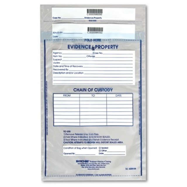 Sirchie IEB9120CS Sirchie - Integrity Evidence Bags, 9"" x