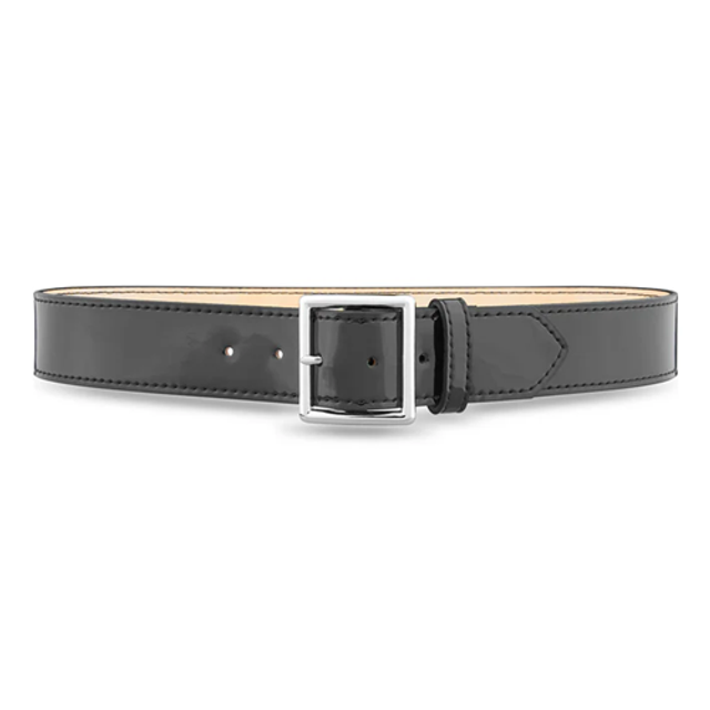 Dutyman 1631-32-9061 1-3/4"" Hi-Gloss Leather Garrison Belt with Solid Brass Center Bar Nickel Buckle Dutyman 1631-32-9061 1-3/4"" Hi-Gloss Leather Garrison Belt with Solid Brass Center Bar Nickel Buckle