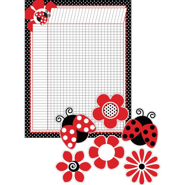 A vividly decorated bulletin board can help to encourage young learners to use their imaginations and explore their creativity. This brightly colored set is a simple way to create an attention-grabbing display that helps inspire your students to grow and learn.  Easy way to add a bright splash of color to your bulletin board or learning center.  Great for students of any age.  37-piece set includes an incentive chart and 36 accent pieces.