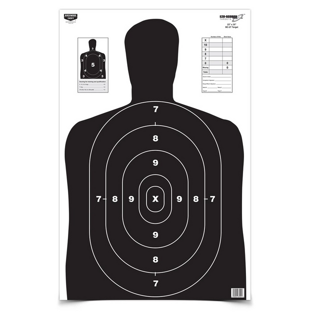 Birchwood Casey BC-37020 Eze-Scorer 23 x 35 BC-27 Black Target