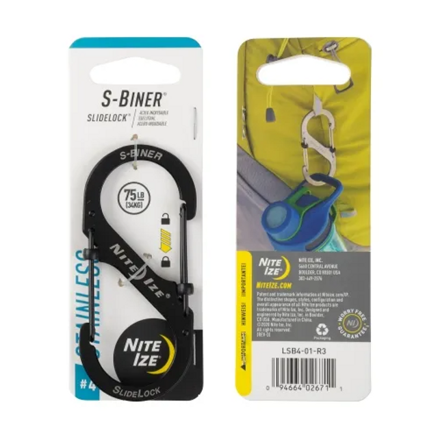 Nite-Ize LSB4-01-R3 S-Biner Stainless Steel SlideLock