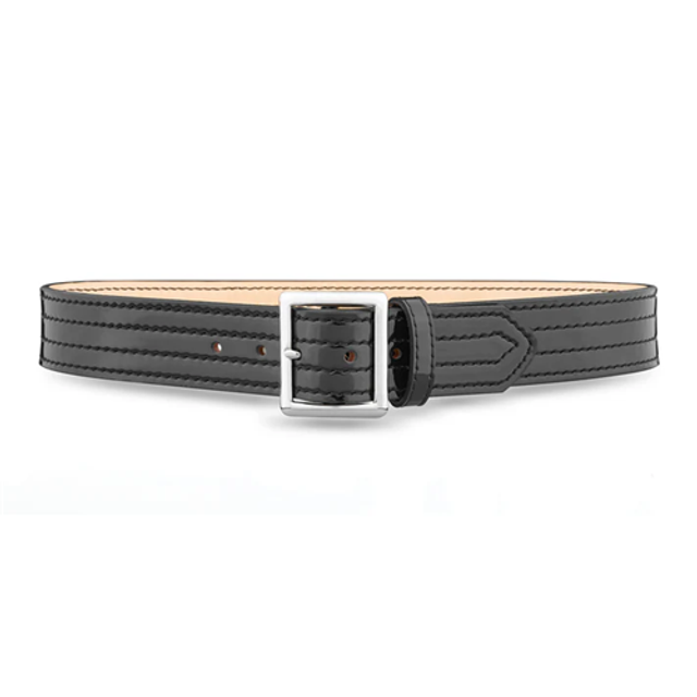 Dutyman 4631-48-9061 1-3/4"" Hi-Gloss Leather 4 Row Stitch Garrison Belt w/ Solid Brass/Nickel Dutyman 4631-48-9061 1-3/4"" Hi-Gloss Leather 4 Row Stitch Garrison Belt w/ Solid Brass/Nickel