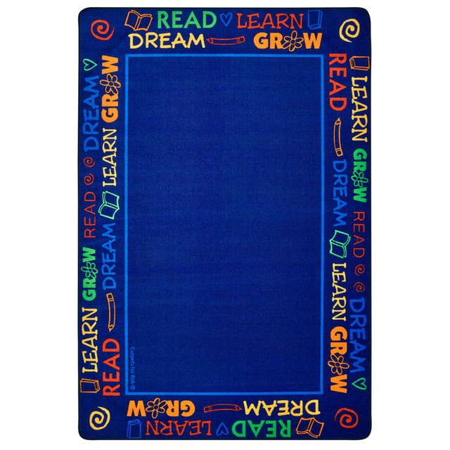 CARPETS FOR KIDS ETC. INC. Carpets For Kids 3714  Premium Collection Read To Dream Activity Rug, 4ft x 6ft, Blue
