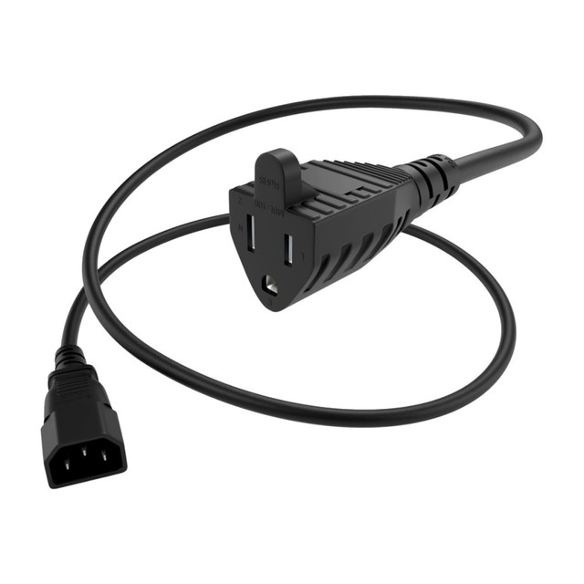 UNIRISE USA, LLC UNC Group PWCD-515RC14-10A-06F-BLK  - Power cable - NEMA 5-15R to IEC 60320 C14 - 10 A - 6 ft - black