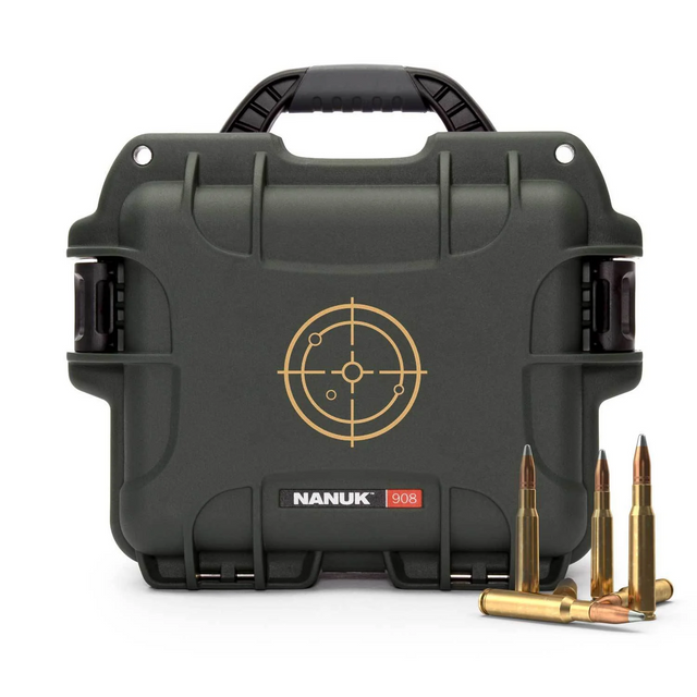 Nanuk 908S-000OL-PA0-AMM01 Nanuk Case 908 empty - w/tan target Logo Nanuk 908S-000OL-PA0-AMM01 Nanuk Case 908 empty - w/tan target Logo
