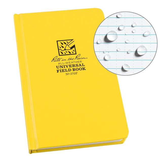 Rite in the Rain 370F Fabrikoid Universal Hard Cover Book - 4.75 x 7.5 Yellow Rite in the Rain 370F Fabrikoid Universal Hard Cover Book - 4.75 x 7.5 Yellow