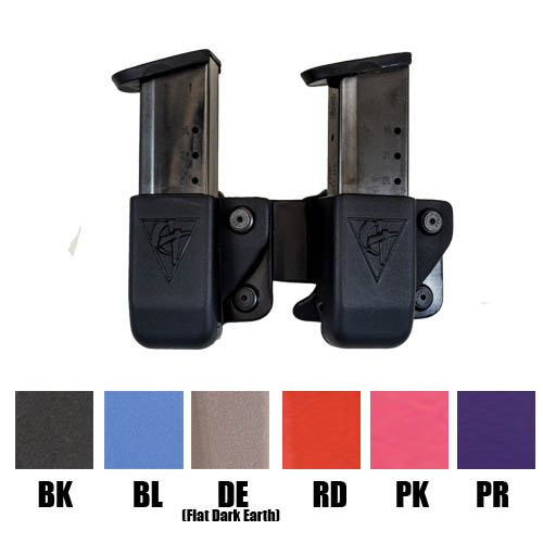 Comp-Tac C62310000NBKN Twin Magazine Pouch W/ Belt Clip