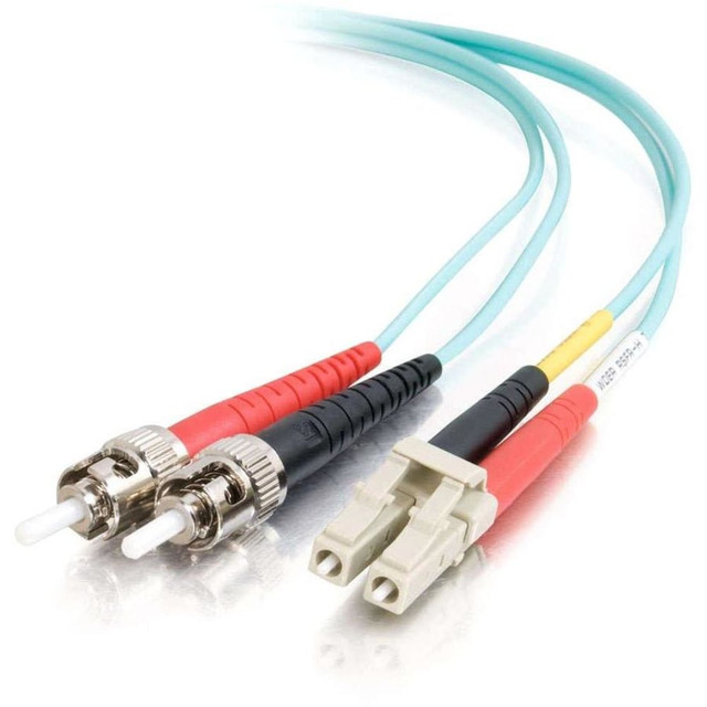 LEGRAND HOME SYSTEMS INC. C2G 11012 -3m LC-ST 10Gb 50/125 OM3 Duplex Multimode Fiber Optic Cable (TAA Compliant) - Aqua - Fiber Optic for Network Device - LC Male - ST Male - 10Gb - 50/125 - Duplex Multimode - OM3 - 10GBase-SR, 10GBase-LRM - TAA Comp