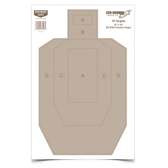 Birchwood Casey BC-37206 Eze-Scorer 12 x 18 BC IPSC Practice Target