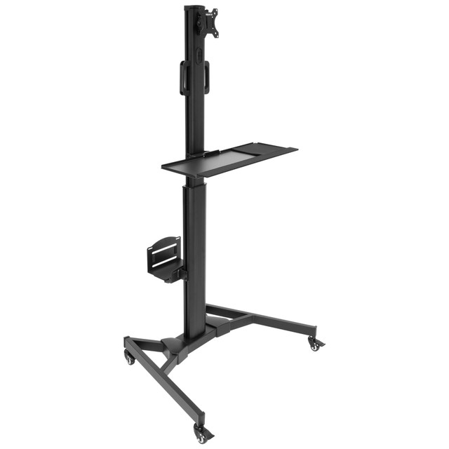 TRANSFORM PARTNERS LLC MI-7985 Mount-It! MI-7985 Adjustable Mobile Workstation With Single Monitor Mount, 42-1/2inH x 21inW x 7inD, Black