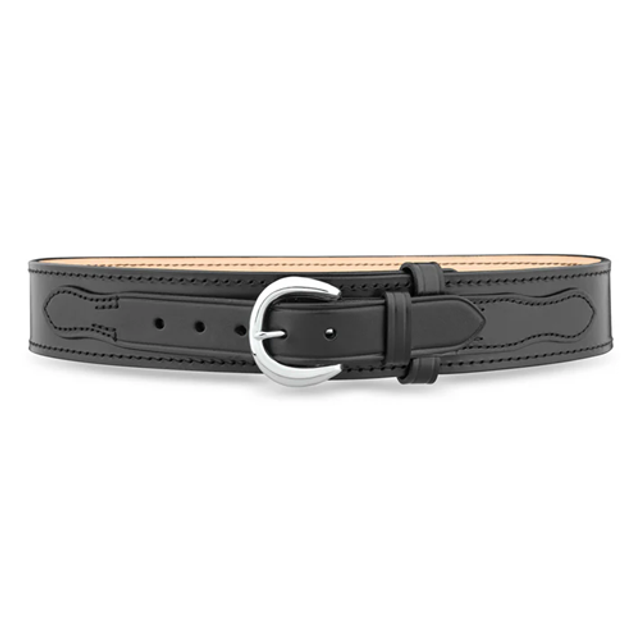Dutyman 1111-50-9041 2-1/4"" Plain Leather River Belt with Nickel Buckle