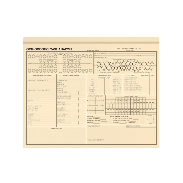 TAX FORMS PRINTING, INC. A1048 ComplyRight Orthodontic Case File Folder, Pack Of 25