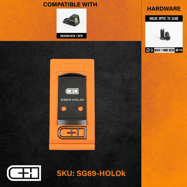 C&H Precision SG69-HOLOK Optics Adapter Plate - Sig P226/P229 RX/PRO/AXG C&H Precision SG69-HOLOK Optics Adapter Plate - Sig P226/P229 RX/PRO/AXG
