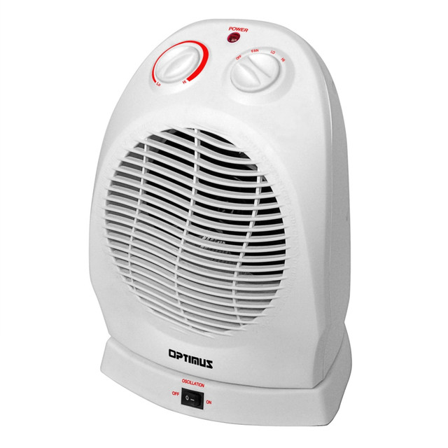 TODDYs PASTRY SHOP 99578845M Optimus 1500-Watt Portable Oscillating Fan Heater With Thermostat, 10-1/16inH x 7-1/4inW, White TODDYs PASTRY SHOP 99578845M Optimus 1500-Watt Portable Oscillating Fan Heater With Thermostat, 10-1/16inH x 7-1/4inW, White